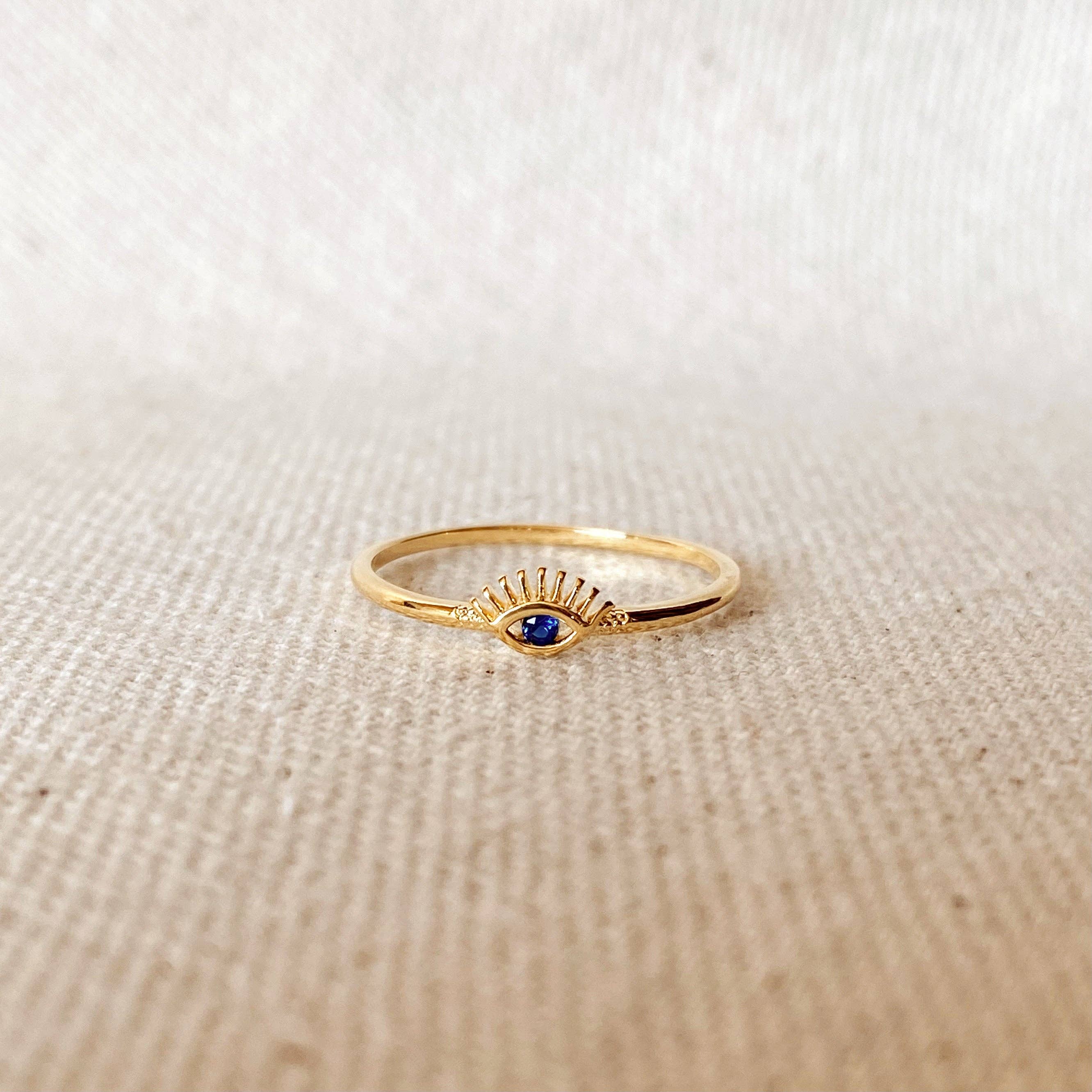 Blue Beauty Evil Eye Ring