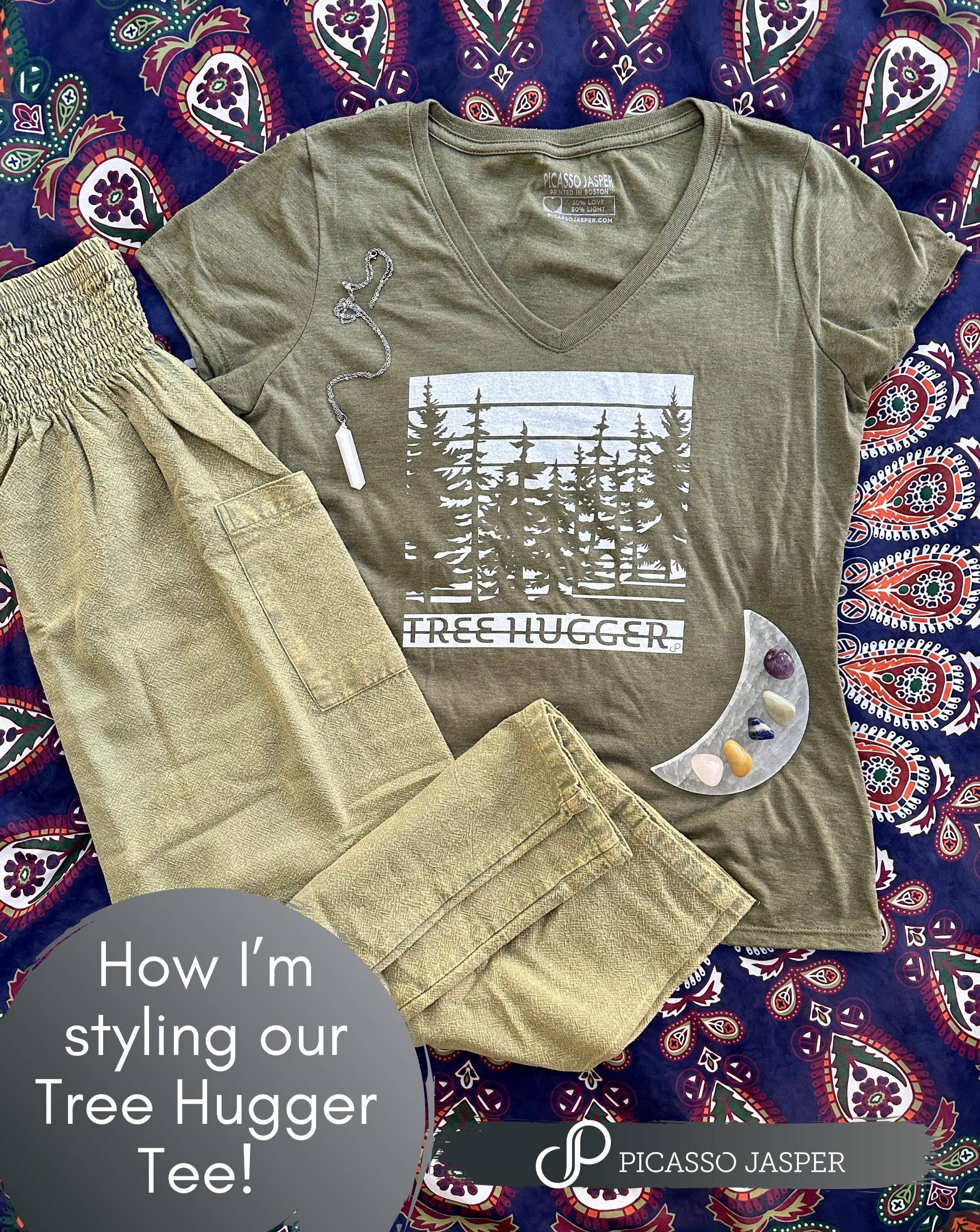 Tree Hugger V-Neck Tee