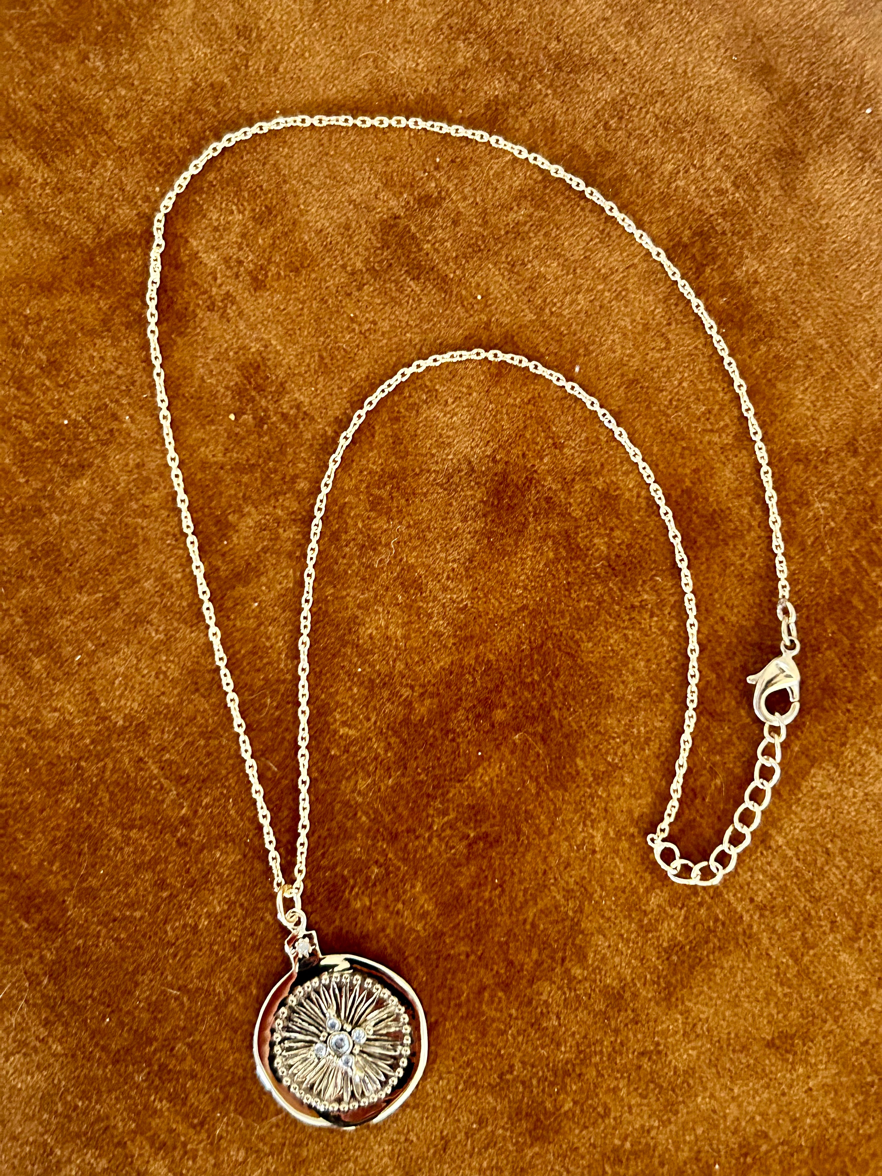 Perfectly Polished Medallion Necklace