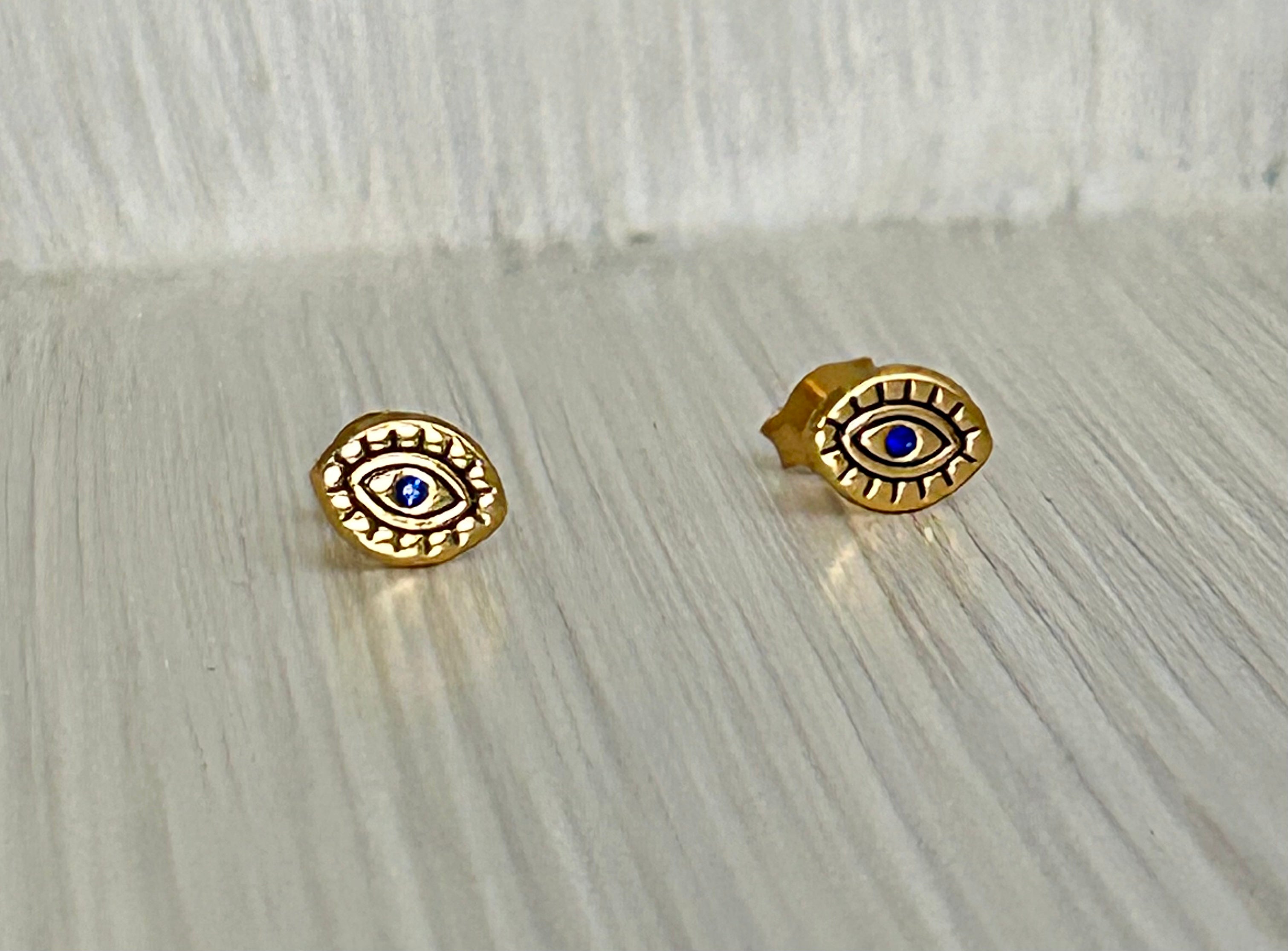 Evil Eye Sapphire Studs