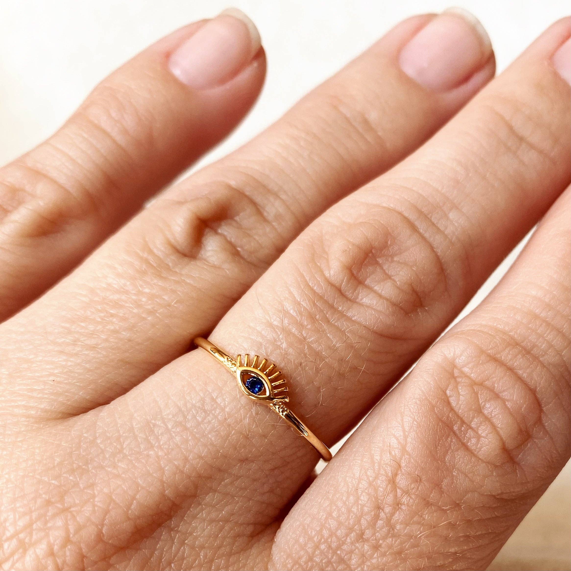 Blue Beauty Evil Eye Ring