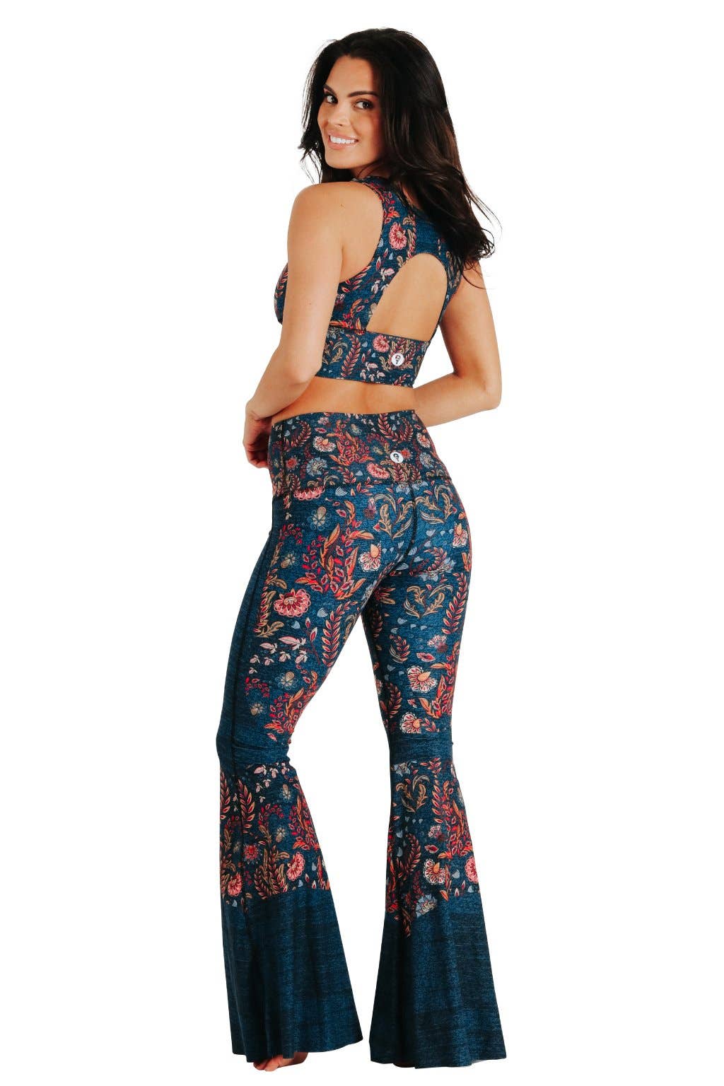 Festival Denim Printed Bell Bottoms
