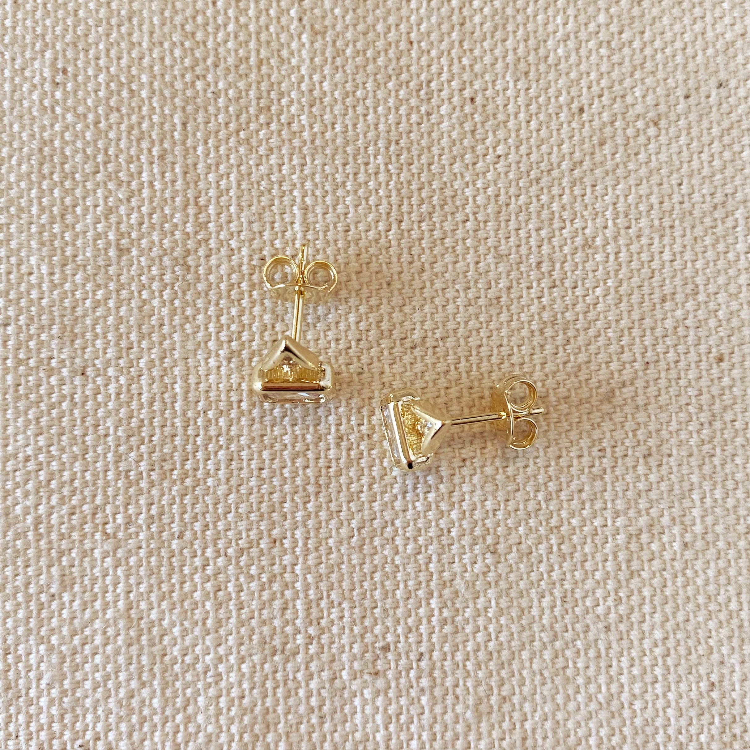 Stud-y Geometry CZ Earrings