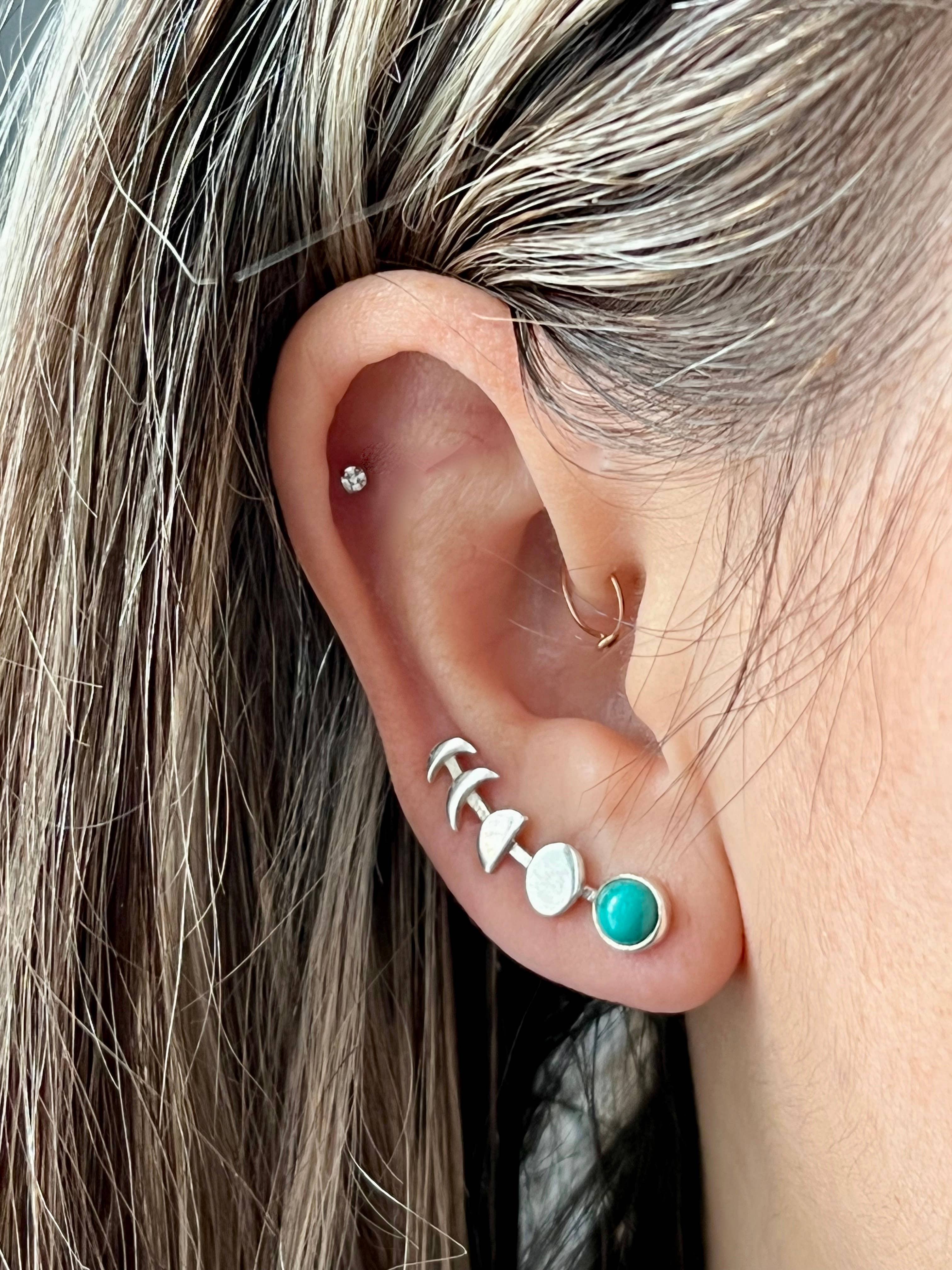 Moon Phases Ear Climber