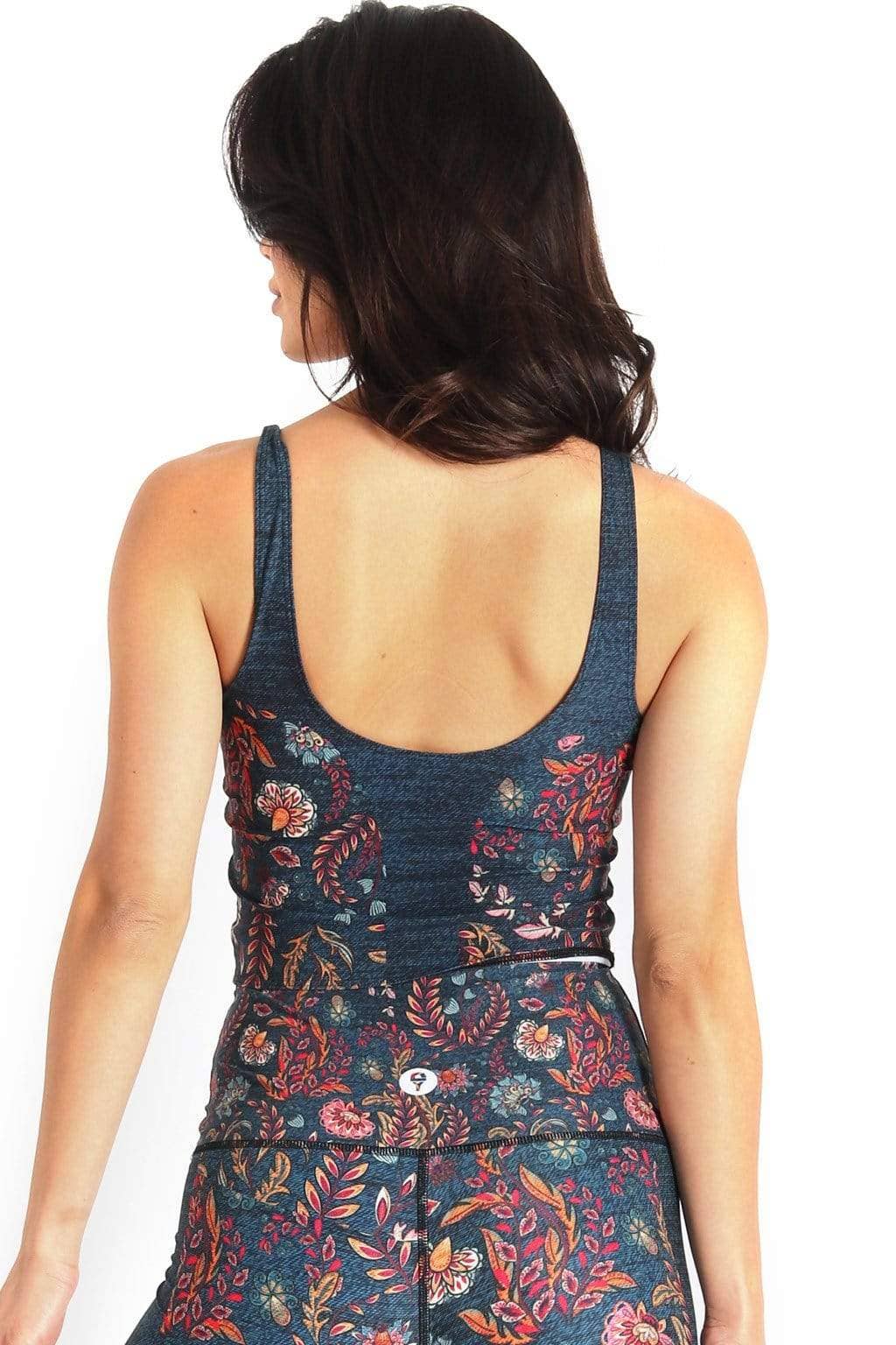 Om Tank in Festival Denim
