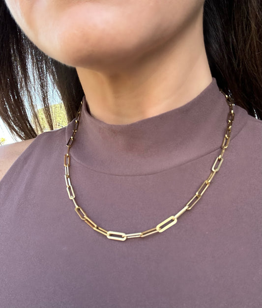 Woman In Chains Paperclip Necklace