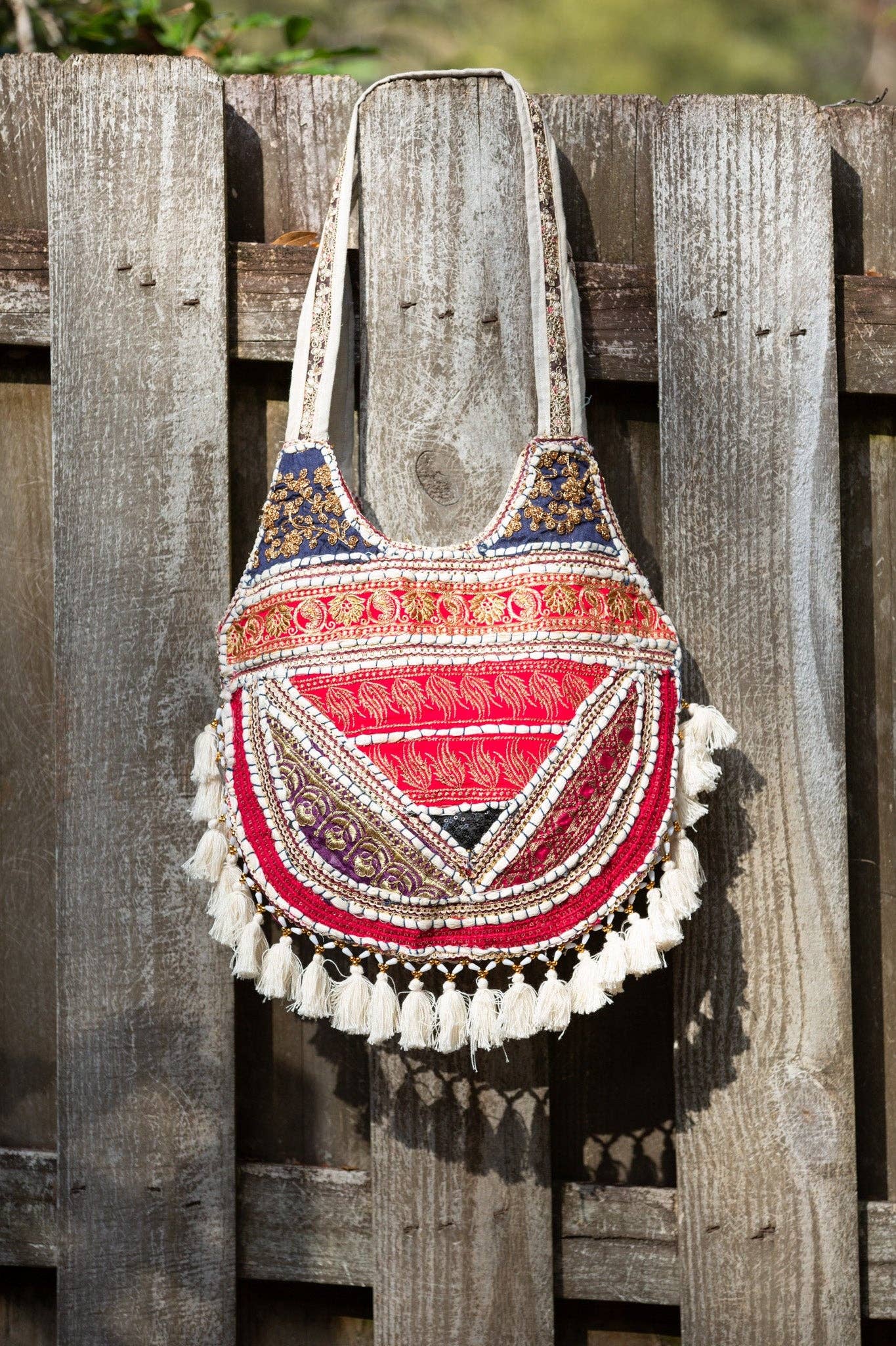 Boho Bloom Patchwork Hippie Shoulder Bag