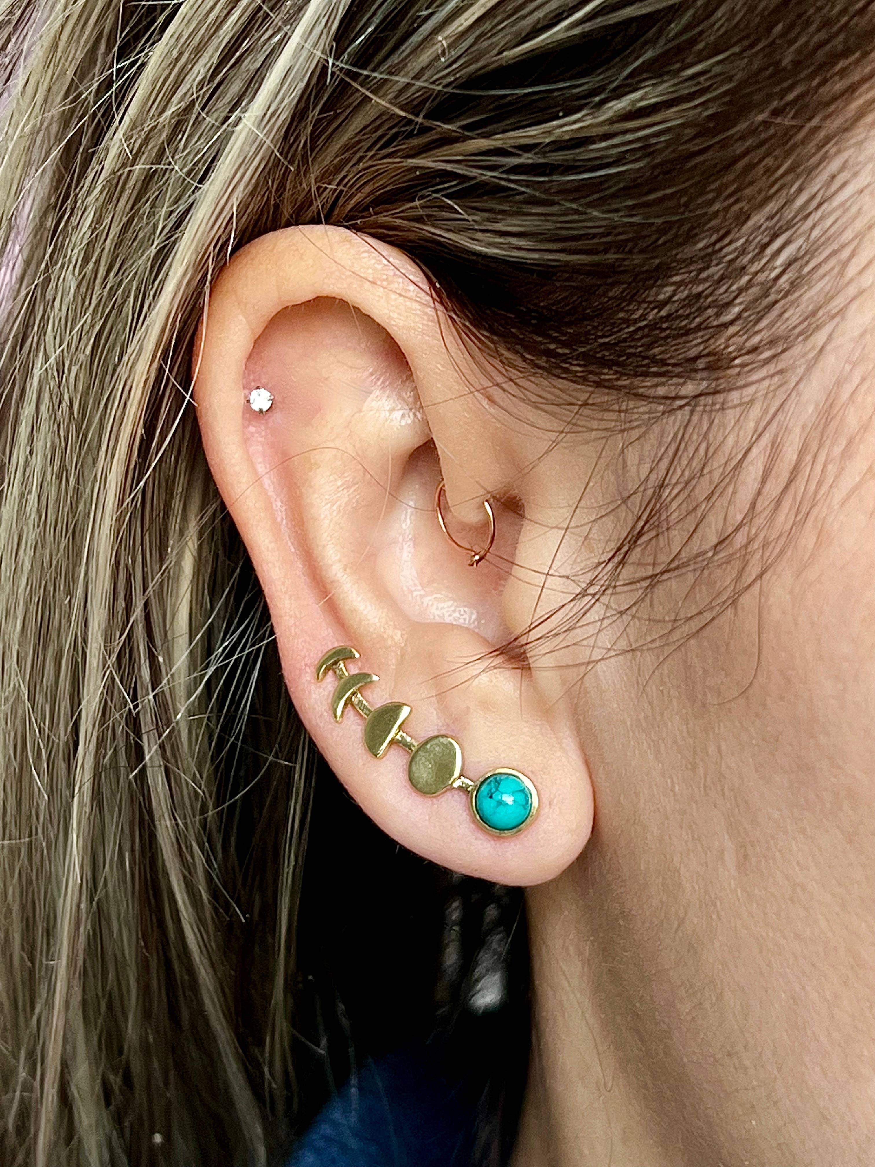 Moon Phases Ear Climber