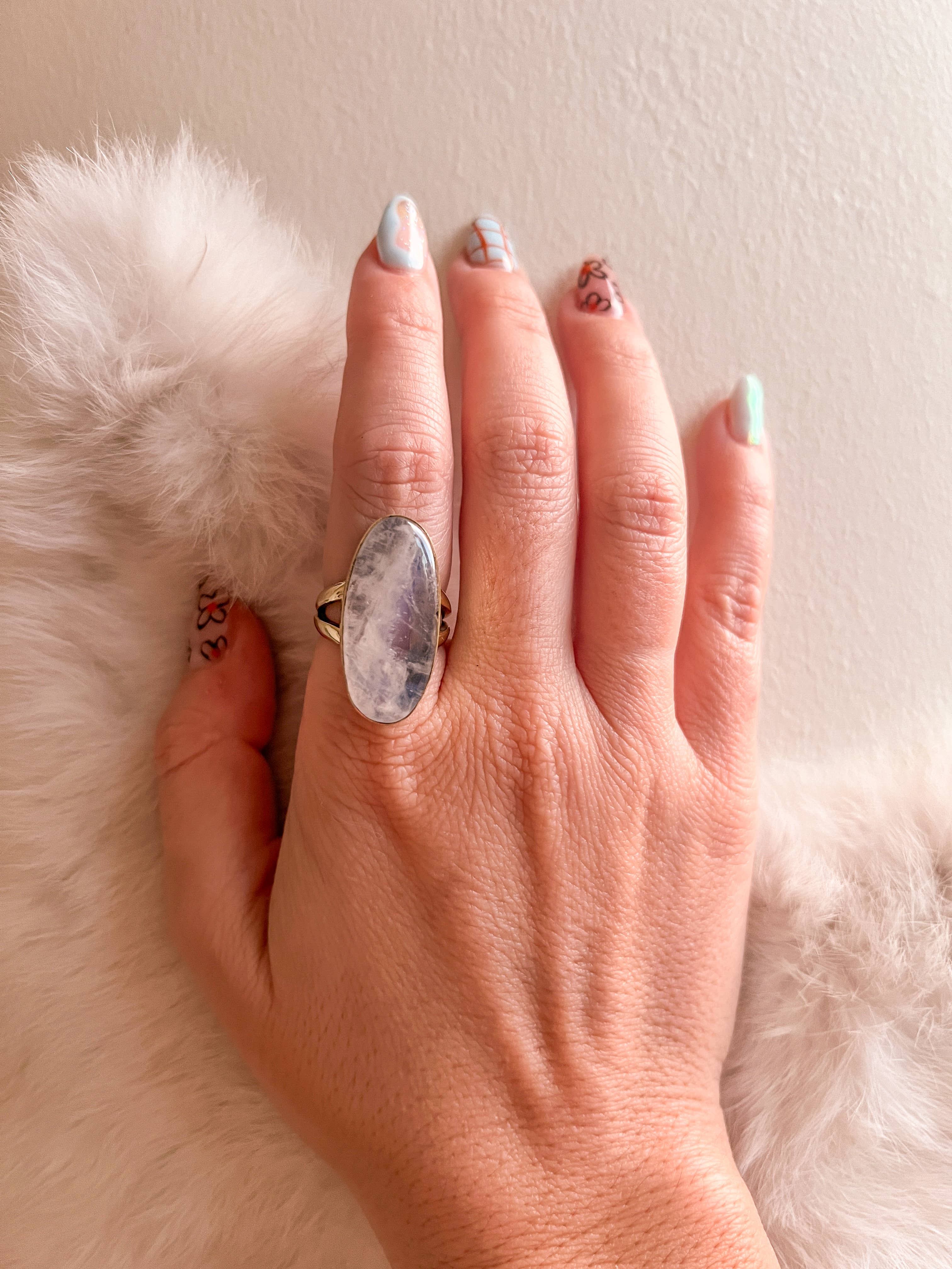 Freeform Moonstone Ring